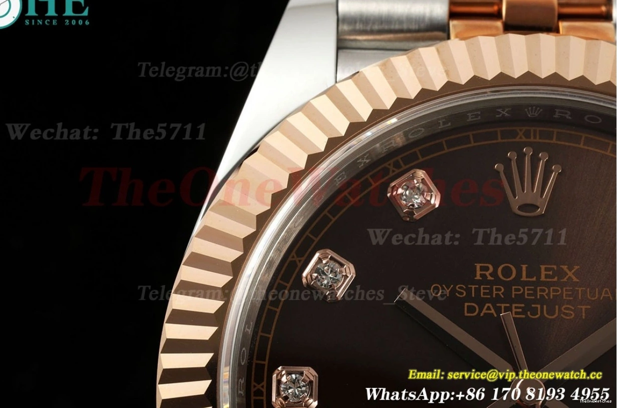 EWEF 41mm Datejust RG Dia Jub A3235 SS 126331 Brown 1224